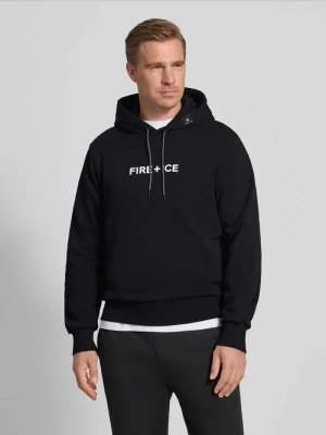 Bluza z kapturem i logo model ‘COVELL’ Fire + Ice