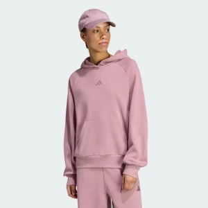 BLUZA Z KAPTUREM I MAŁYM LOGO ADIDAS KIT Magic Mauve