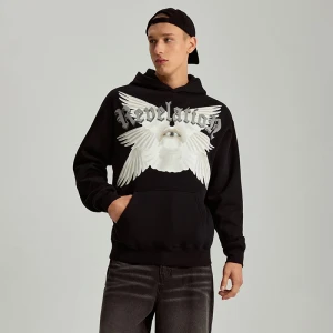 Bluza z kapturem i nadrukiem o kroju loose fit House