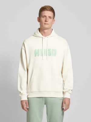 Bluza z kapturem i nadrukiem z logo model ‘Diqerio’ HUGO