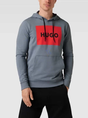 Bluza z kapturem i nadrukiem z logo model ‘Duratschi’ HUGO