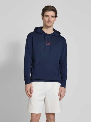 Bluza z kapturem i nadrukiem z logo model ‘Laze’ HUGO