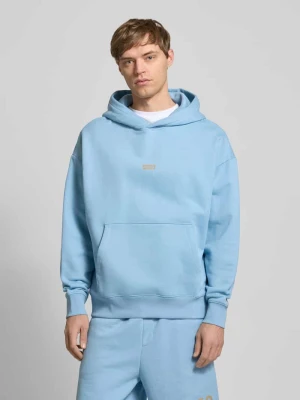 Bluza z kapturem i nadrukiem z logo model ‘Nazardo’ Hugo Blue