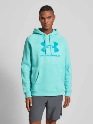 Bluza z kapturem i nadrukiem z logo model ‘Rival’ Under Armour