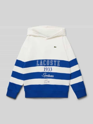 Bluza z kapturem i wyhaftowanym logo Lacoste