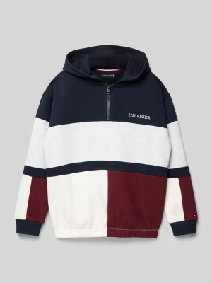 Bluza z kapturem i wyhaftowanym logo model ‘CLRBLOCK’ Tommy Hilfiger Kids