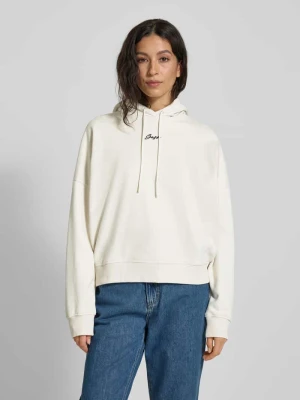 Bluza z kapturem i wyhaftowanym logo model ‘Ehoody’ Boss Orange