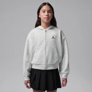 Bluza z kapturem i zamkiem na całej długości dla dużych dzieci Jordan Dri-FIT Perform Sport - Brązowy