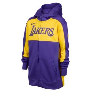 Bluza z kapturem i zamkiem na całej długości dla dużych dzieci Nike Dri-FIT NBA Los Angeles Lakers Showtime - Fiolet