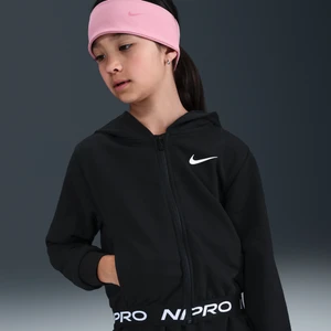 Bluza z kapturem i zamkiem na całej długości dla małych dzieci Nike Dri-FIT Essentials Pro - Czerń