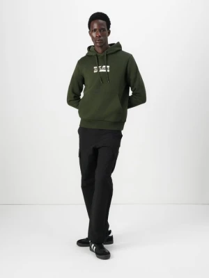 Bluza z kapturem Jack&Jones ciemnozielony