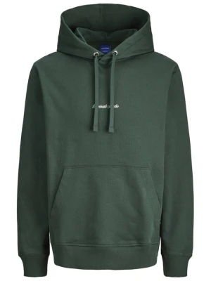 Bluza z kapturem Jack&Jones ciemnozielony