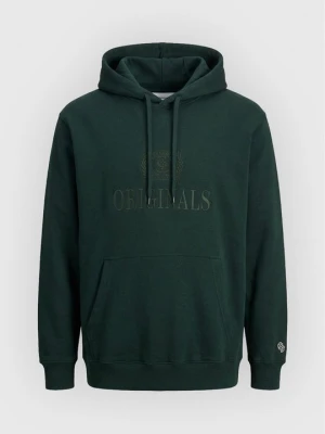 Bluza z kapturem Jack&Jones ciemnozielony