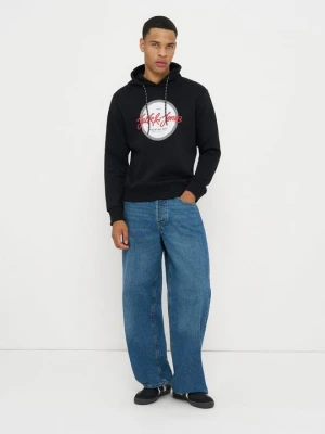 Bluza z kapturem Jack&Jones metaliczna czerń