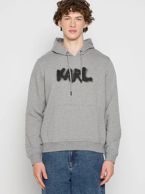 Bluza z kapturem KARL LAGERFELD szary