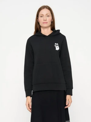 Bluza z kapturem KARL LAGERFELD czarny