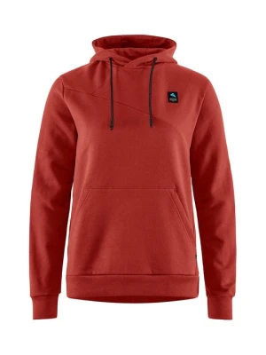 Bluza z kapturem Klättermusen ciemnoczerwony