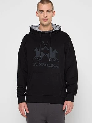 Bluza z kapturem La Martina czarny