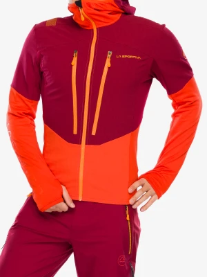 Bluza z kapturem La Sportiva Session Tech Hoody - cherry tomato/sangria