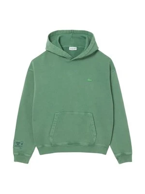 Bluza z kapturem Lacoste zielony