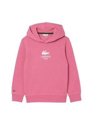 Bluza z kapturem Lacoste różowy