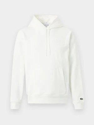 Bluza z kapturem Lacoste mleczny