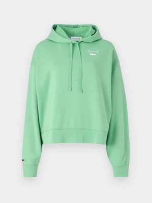 Bluza z kapturem Lacoste jasnozielony
