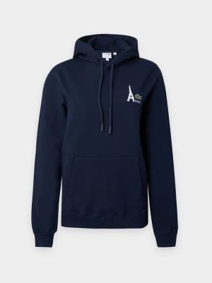 Bluza z kapturem Lacoste niebieski