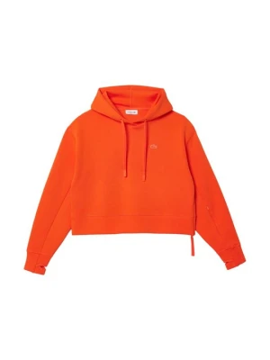 Bluza z kapturem Lacoste pomarańczowy