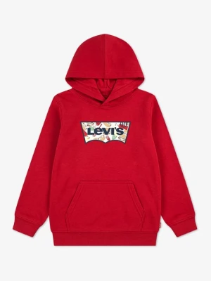 Bluza z kapturem Levi's czerwony