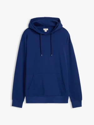 Bluza z kapturem, loose fit BonPrix niebieski