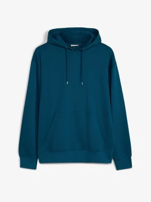 Bluza z kapturem, loose fit BonPrix niebieski