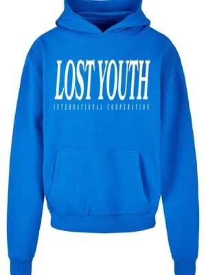 Bluza z kapturem Lost Youth niebieski