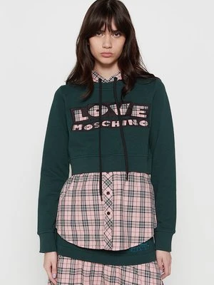 Bluza z kapturem LOVE MOSCHINO zielony