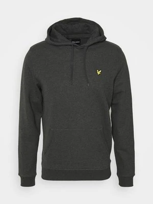 Bluza z kapturem Lyle & Scott antracytowy melanż