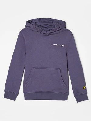 Bluza z kapturem Lyle & Scott fioletowy