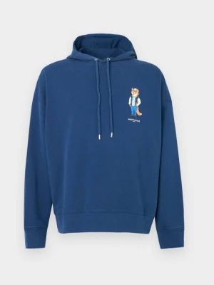 Bluza z kapturem Maison Kitsuné granatowy