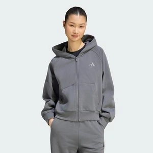 BLUZA Z KAPTUREM, MAŁYM LOGO I SUWAKIEM NA CAŁEJ DŁUGOŚCI ADIDAS KIT