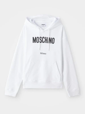 Bluza z kapturem MOSCHINO biały