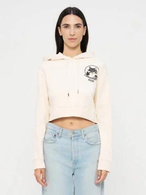 Bluza z kapturem MOSCHINO mleczny