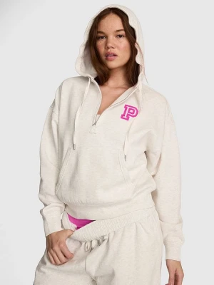 Bluza z kapturem na krótki zamek Campus Fleece Victoria's Secret Szary