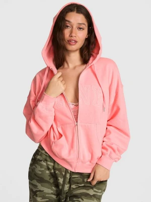 Bluza z kapturem na zamek Campus Fleece Victoria's Secret Różowy