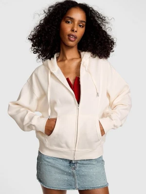 Bluza z kapturem na zamek Campus Fleece Victoria's Secret Szary