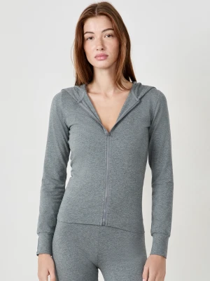 Bluza z kapturem i zamkiem z bawełny Etam