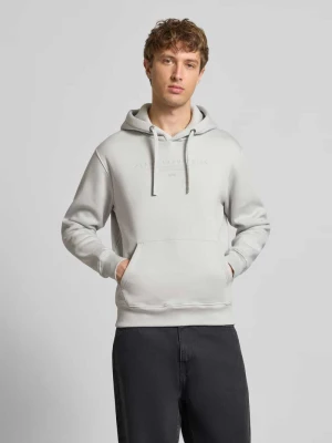 Bluza z kapturem, nadrukiem z logo i kieszenią kangurką alpha industries