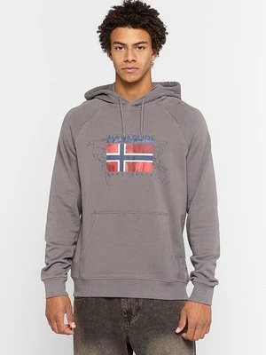 Bluza z kapturem Napapijri szary