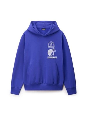 Bluza z kapturem Napapijri niebieski
