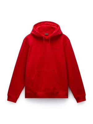 Bluza z kapturem Napapijri czerwony