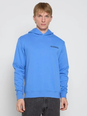 Bluza z kapturem Napapijri denim wybielany