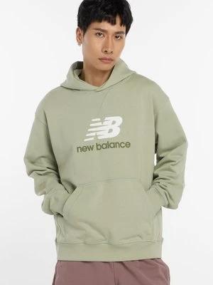 Bluza z kapturem New Balance oliwkowy